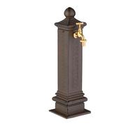 Relaxdays Fontaine extérieure pour Le Jardin ou la terrasse, Robinet, Design Antique, HLP 47 x 14 x 18,5 cm, Marron