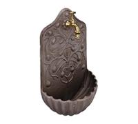 Relaxdays Fontaine extérieure de Jardin, Robinet, Fonte de Fer, Design Antique, H x L x P : 40 x 24 x 15 cm, Marron