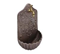 Relaxdays Fontaine extérieure de Jardin, Robinet, Fonte de Fer, Design Antique, H x L x P : 40 x 24 x 15 cm, Marron