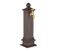 Relaxdays Fontaine extérieure pour Le Jardin ou la terrasse, Robinet, Design Antique, HLP 47 x 14 x 18,5 cm, Marron