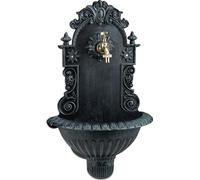 Relaxdays 10022940 Fontaine Murale Antique Design nostalgique antiquités Jardin Robinet 62 x 38 x 20 cm, Vert
