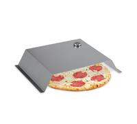 Relaxdays Four pizza barbecue, avec thermomètre, accessoire en inox, HLP: 10 x 55,5 x 40 cm, BBQ, gaz, charbon, argenté