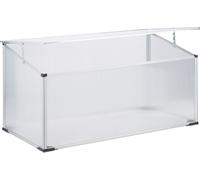 relaxdays Frühbeet plastique transparent rectangulaire 100,0 x 50,0 cm
