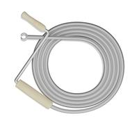 Relaxdays Furet déboucheur de canalisation, 3 mètres, pour Douche, évier, WC, Acier, Spirale Nettoyage, argenté