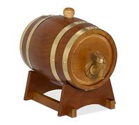 relaxdays Tonneau à whisky en bois 1,25 litre