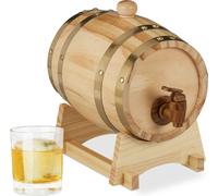 relaxdays Fût en bois 1,25 litre