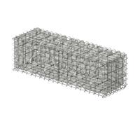 Relaxdays Gabion, brise-vue jardin, panier fil 4 mm, argenté