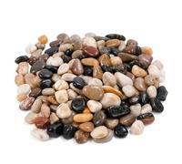 Relaxdays galets de rivière 2 kg pierres décoratives pour jardin et aquarium mélange multicolore 2-4 cm polis et plat