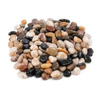 Relaxdays Galets de rivière 2 kg, polis et Plat