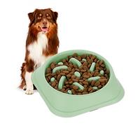 Relaxdays Gamelle Anti-glouton, Repas pour Chiens, 500 ML, Digestion Lente, Compatible avec Lave-Vaisselle, Vert