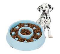 Relaxdays Gamelle Anti-glouton, Repas pour Chiens, 500 ML, Digestion Lente, Compatible avec Lave-Vaisselle, Bleu
