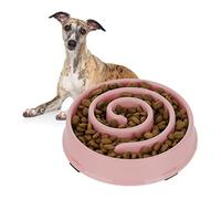 Relaxdays Gamelle Anti-glouton, Repas pour Chiens, 600 ML, Digestion Lente, Compatible avec Lave-Vaisselle, Rose