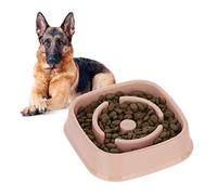 Relaxdays Gamelle Anti-glouton, Repas pour Chiens, 800 ML, Digestion Lente, Compatible avec Lave-Vaisselle, Rose