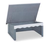 Relaxdays Garage à Robot Tondeuse, Bois, Toit résistant aux intempéries, Jardin, ouvrable, HLP : 46x108x82 cm, Gris