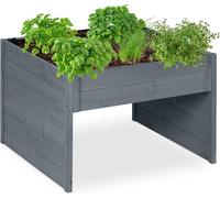 relaxdays Garage pour tondeuse-robot avec bac à plantes