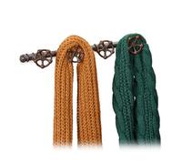 Relaxdays Garde robe de style industriel, 4 crochets penderie, en pipeline fonte de fer décoratif, rustique, HxlxP 6,5