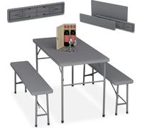relaxdays Garniture de tente à bière pliante 3 pièces