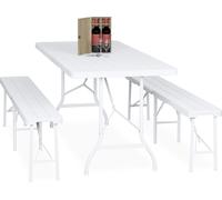 relaxdays Garniture de tente à bière pliante 3 pièces