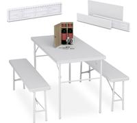 relaxdays Garniture de tente à bière pliante 3 pièces