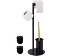 relaxdays Garniture de WC avec 2 têtes de brosse de rechange