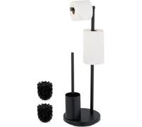 relaxdays Garniture de WC avec support de papier toilette