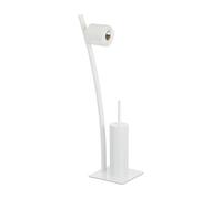 relaxdays Garniture WC blanche métal
