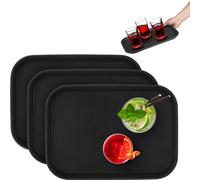 relaxdays Gastro Plateau de service, set de 3 pièces