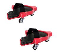 Relaxdays Genouillères à roulettes Protections articulations Jusqu’à 50 kg 22 x 29,5 cm Rouge