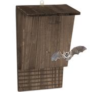 relaxdays Gîte à chauves-souris en bois brun