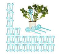 Relaxdays Globes d’arrosage en Plastique, Lot de 80, Distributeur Eau, Plantes, 2 semaines, 250 ML, Pot Fleurs, Bleu Clair