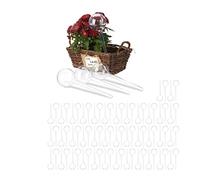 Relaxdays Globes d’arrosage en Plastique, Lot de 80, Distributeur Eau Plantes, 2 semaines, Pot Fleurs, 250 ML, Transparent