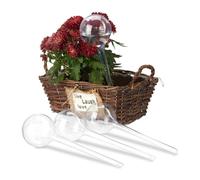 Relaxdays Globes d’arrosage en Plastique, Lot de 80, Distributeur Eau Plantes, 2 semaines, Pot Fleurs, 250 ML, Transparent