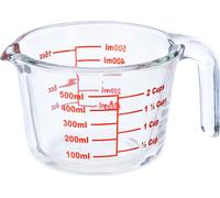 relaxdays Gobelet gradué en verre 500 ml