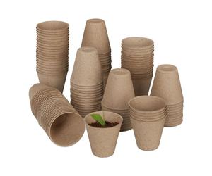 Relaxdays Godets semis biodégradables lot de 120