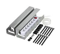 Relaxdays Goulottes à câbles pour Bureau, Gestion Efficace, 10x43x10cm, Accessoires Argent