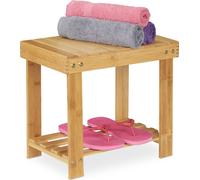 relaxdays Grand repose-pieds en bambou