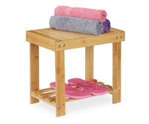 Relaxdays Grand tabouret de salle de bain