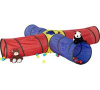 relaxdays Grand tunnel de jeu avec 4 tubes