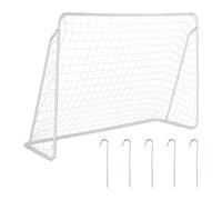 Relaxdays Grande Cage de Foot, pour Petits et Grands, résistante, en métal, HLP : 153x217x75 cm, Jardin, banche