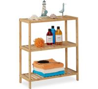 relaxdays Grande étagère de salle de bain avec 3 étagères