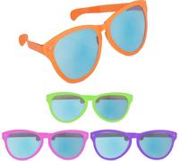 relaxdays Grandes lunettes de fête Set de 12 pièces