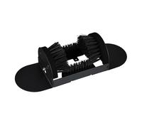 Relaxdays Gratte-Pieds à brosses 3 Faces, Poils Robustes, Fixation au Sol, extérieur, 11.5×46.5×15 cm, Noir