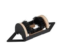 Relaxdays Gratte-Pieds avec brosses Tout Autour, paillasson extérieur, Poils Solides, Fixation au Sol, Noir/Naturel