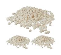 Relaxdays Graviers décoratifs pour Le Jardin, 15 kg, 5-15 mm, en marbre, Parterre, Pot de Fleurs, Tombe, Blanc