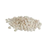 Relaxdays Graviers décoratifs pour Le Jardin, 5 kg, 25-40 mm, en marbre, Parterre, Pot de Fleurs, Tombe, Blanc