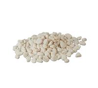 Relaxdays Graviers décoratifs pour Le Jardin, 5 kg, 15-25 mm, en marbre, Parterre, Pot de Fleurs, Tombe, Blanc