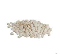 Relaxdays Graviers décoratifs pour Le Jardin, 5 kg, 25-40 mm, en marbre, Parterre, Pot de Fleurs, Tombe, Blanc