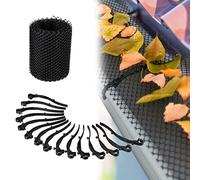 relaxdays Grillage gouttière, 6 m de Long, Plastique, Protection Anti-Feuilles mortes, 15 cm de Large, Pratique, Noir Adulte Unisexe, 1 élément