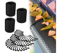 Relaxdays Grillage gouttière, Lot de 3, 6 m de Long chaucun, Protection Anti-Feuilles mortes, Longueur Totale de 18 m, Noir