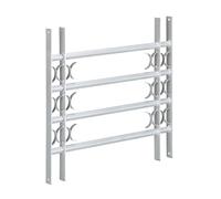 Relaxdays Grille de fenêtre, protection cambriolage, extensible, pour l'extérieur, acier, 600 x 700-1050 mm, gris